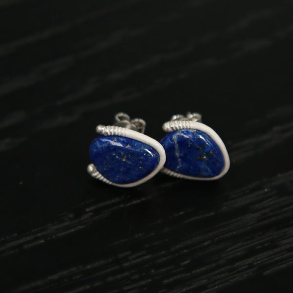 OLIO E ACETO Sterling Silver Lapis Lazuli/Red Snakeskin Jade Petal Earrings OLIO-OA13E12-LY Blue (OA13E11)